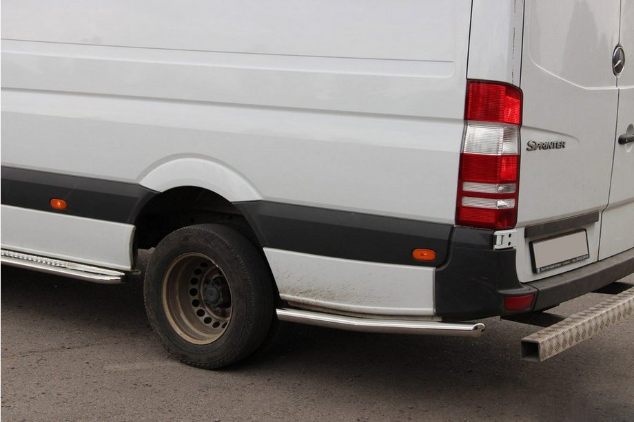 Volkswagen Crafter 2006-2016 Side pipes behind rear wheel (2 pcs, stainless steel) Image