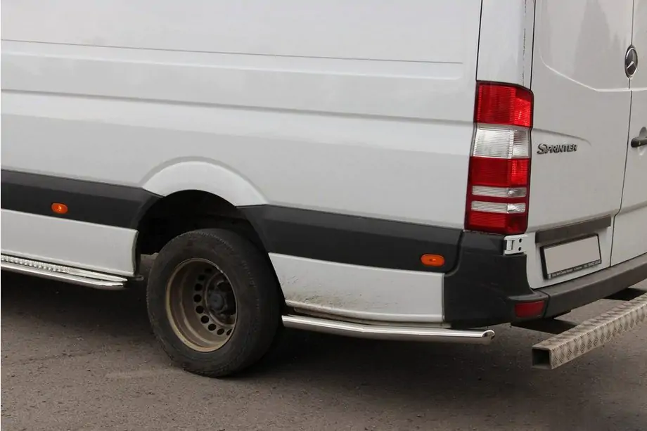 Volkswagen Crafter 2016- Side pipes behind rear wheel (2 pcs, stainless steel) Image