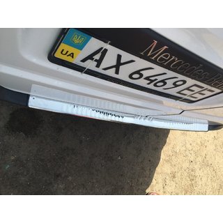 Rear bumper protector with lip (Carmos V1, stainless steel) Mercedes Vito W639 2004-2014 photo 4