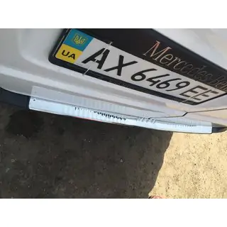 Rear bumper protector with lip (Carmos V1, stainless steel) photo 4