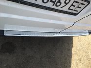 Mercedes Vito W639 2004-2014 Rear bumper protector with lip (Carmos V1, stainless steel) photo 3