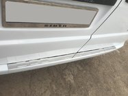 Mercedes Vito W639 2004-2014 Rear bumper protector without lip (Carmos, stainless steel) photo 1