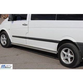 Side Bars BB001 (2 pcs, Stainless Steel) Mercedes Viano 2004-2014 photo 2