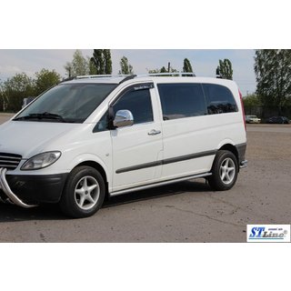 Side Bars BB001 (2 pcs, Stainless Steel) Mercedes Viano 2004-2014 photo 3