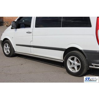 Side Bars BB001 (2 pcs, Stainless Steel) Mercedes Viano 2004-2014 photo 4