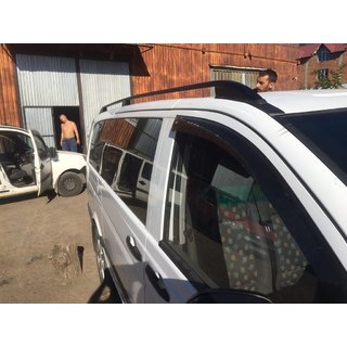 Black Roof Rails Skyport (Solid Metal) Mercedes Viano 2004-2014 photo 3
