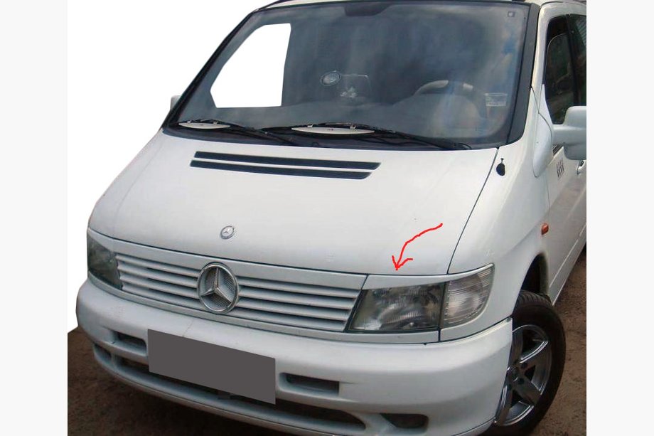 Mercedes Vito W638 1996-2003 Headlight eyebrows (primed) Image