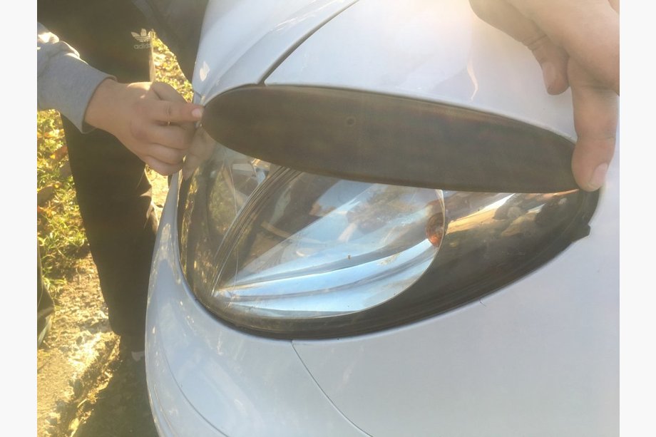 Mercedes Vito W639 2004-2014 Headlight eyebrows straight (2004-2010, 2 pcs, plastic) Photo 8