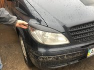Mercedes Vito W639 2004-2014 Headlight eyebrows straight (2004-2010, 2 pcs, plastic) Black Matte photo 15