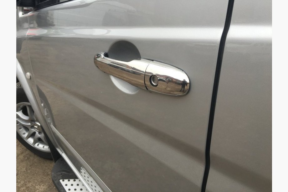 Mercedes Vito W639 2004-2014 Stainless Steel Door Handle Covers 3 pcs, OmsaLine - Italian Stainless Steel Photo 2
