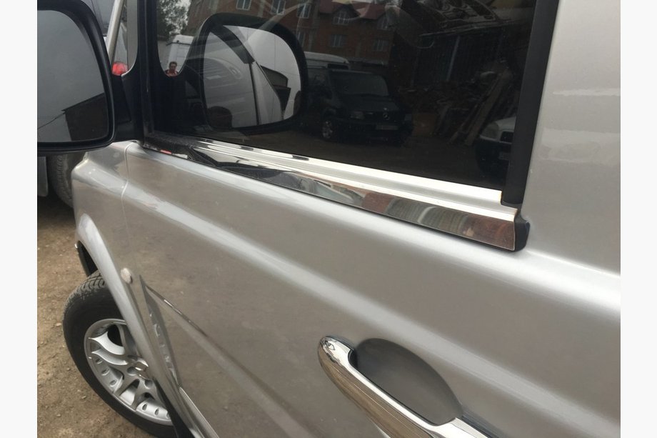 Mercedes Vito W639 2004-2014 Window Trim Moldings Stainless Steel (2 pcs) OmsaLine - Italian Stainless Steel Photo 2