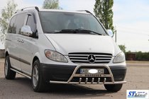 Mercedes Viano 2004-2014 Bull Bar WT004-Plus with Bumper Guards (Stainless Steel) photo 2