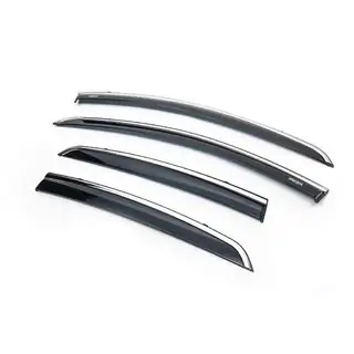 Window deflectors with chrome trim (4 pcs, Niken) photo 1