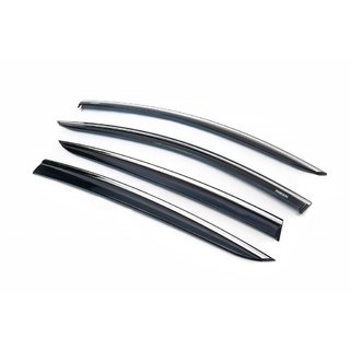 Window Deflectors with Chrome Trim HB/SD (4 pcs, Niken) Ford Focus IV 2018- photo 1