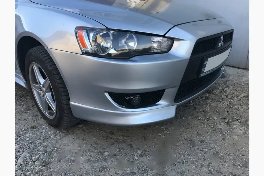 Mitsubishi Lancer X 2008- Front Canards (2 pcs, primed for painting) Image