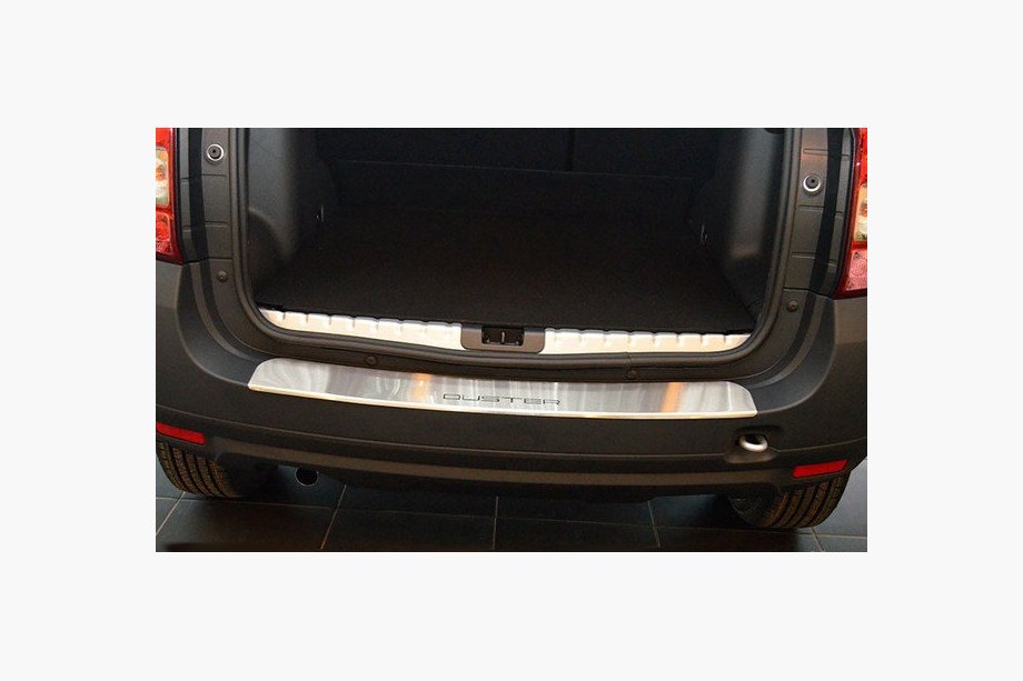 Dacia Duster 2008-2018 Rear bumper protector with lip Nataniko (stainless steel) Image