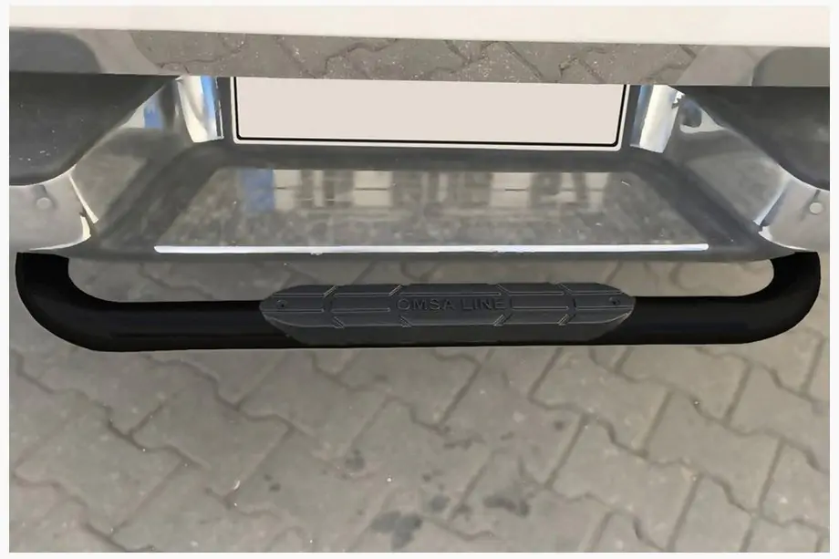 Mercedes X class 2017-2020 Rear bumper guard Omsa (black, 76mm) Image