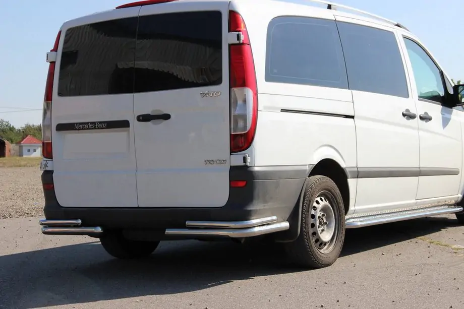 Mercedes Vito W639 2004-2014 Rear Corner Bars AK003-Double (2 pcs, stainless steel) Image