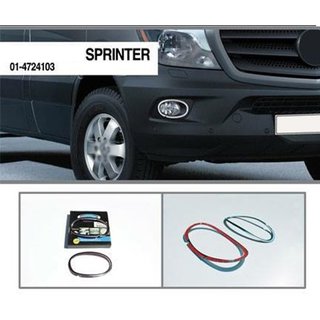 Chrome Fog Light Covers 2013↗ (2 pcs, Stainless Steel) Mercedes Sprinter W906 2006–2018 photo 3