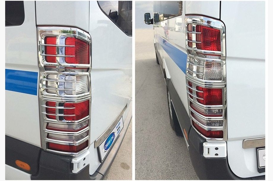 Mercedes Sprinter W906 2006–2018 Chrome Tail Light Covers (2 pcs, plastic) Image