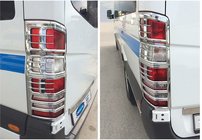 Mercedes Sprinter W906 2006–2018 Chrome Tail Light Covers (2 pcs, plastic) photo 1