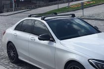 Mercedes C-class W205 2014-2021 Roof rack for original mounting points (2 pcs, lockable) Black photo 1