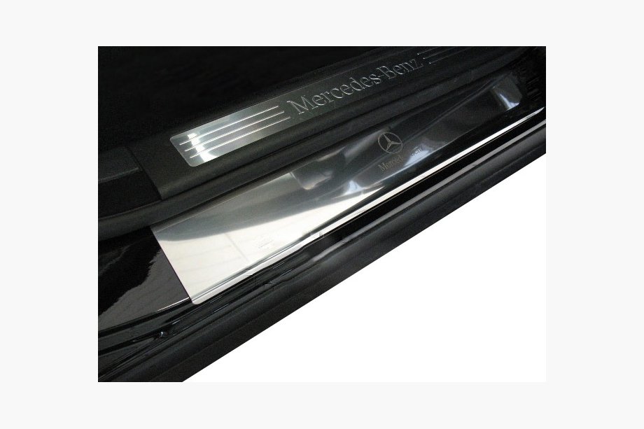 Mercedes ML W164 2005-2011 Door Sill Covers Nataniko (4 pcs, Stainless Steel) Premium - 3M Tape, 0.8 mm Image