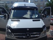 Mercedes Sprinter W906 2006–2018 Windshield visor on frame V1 (black gloss, 5mm) photo 4