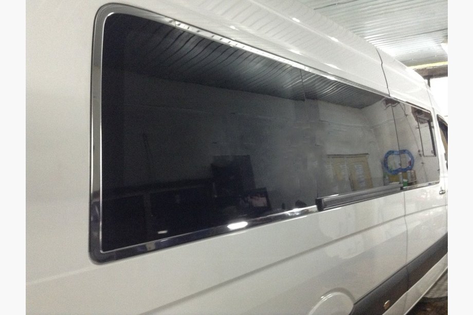 Mercedes Sprinter W906 2006–2018 Full Window Trim Long / ExtraLong (Stainless Steel) Image