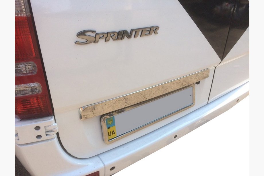 Mercedes Sprinter W906 2006–2018 Stainless steel trim above license plate Carmos - Turkish Stainless Steel Image