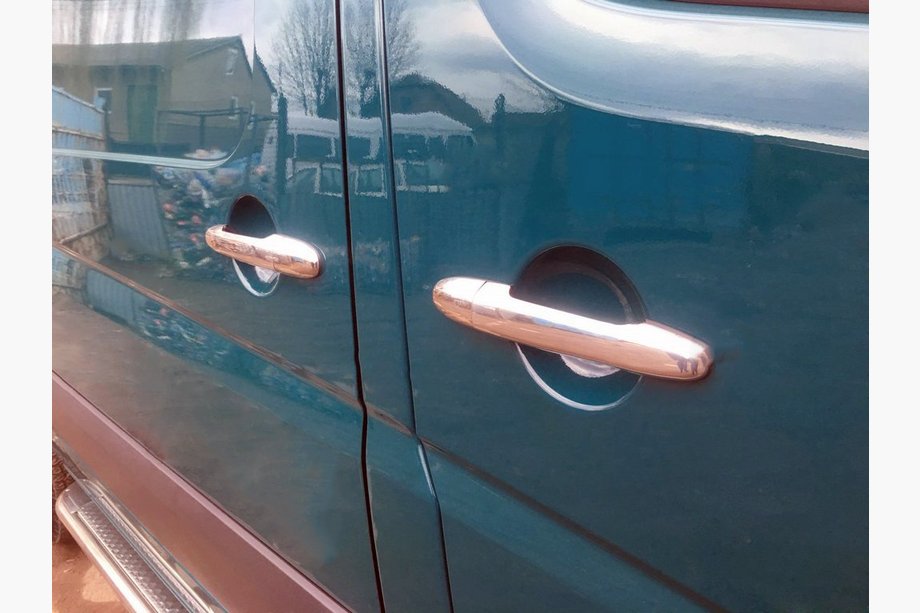 Volkswagen Crafter 2006-2016 Chrome Door Handle Covers (4 pcs, Stainless Steel) OmsaLine - Italian Stainless Steel Photo 2