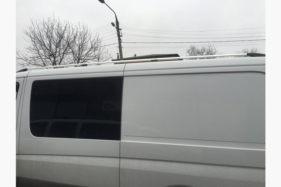 Volkswagen Crafter 2006-2016 Roof Rails DD (Aluminum) 265 cm, Chrome, Cast Iron Foot Photo 2