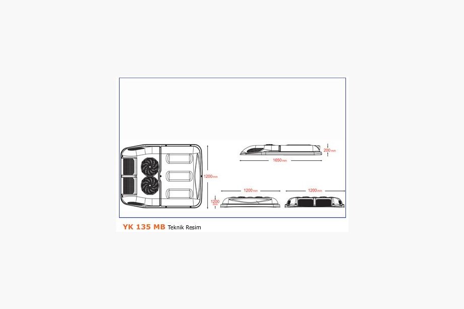 Opel Vivaro 2001–2015 Roof air conditioner 13.5 kW (monoblock) Photo 3