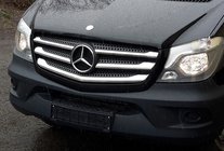 Mercedes Sprinter W906 2006–2018 Chrome Grille Covers (2013↗, Stainless Steel) OmsaLine - Italian Stainless Steel photo 1