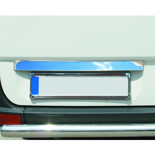 Stainless steel trim above license plate photo 4