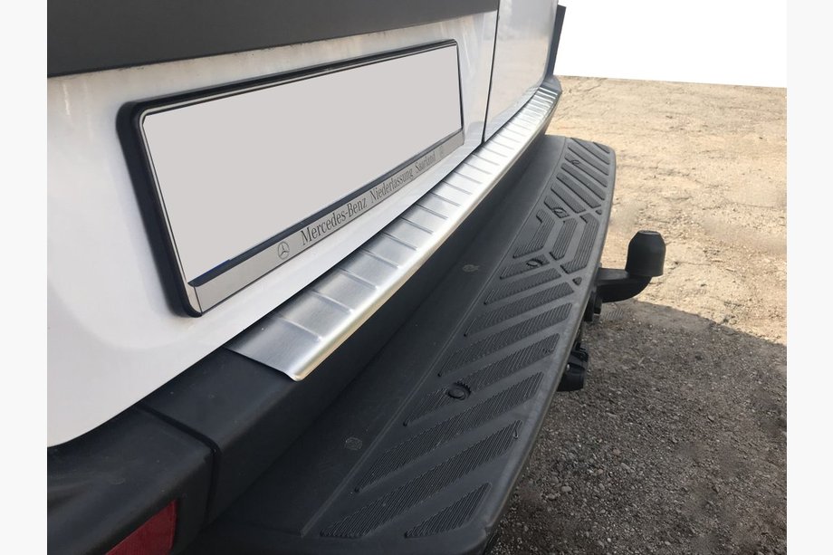 Mercedes Sprinter W906 2006–2018 Rear Bumper Protector MATTE (Omsa, Stainless Steel) Image