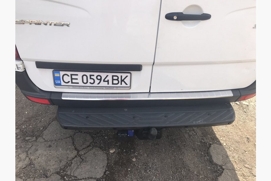 Volkswagen Crafter 2006-2016 Rear Bumper Protector MATTE (Omsa, Stainless Steel) Photo 4