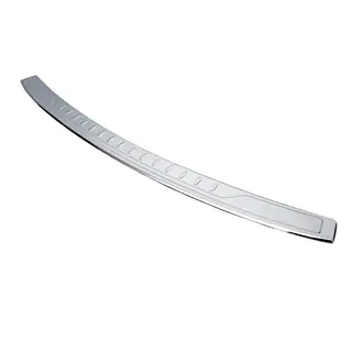 Rear bumper protector with lip (Carmos V1, stainless steel) photo 1