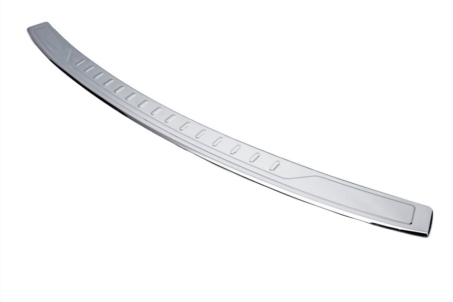 Volkswagen Caddy 2004-2010 Rear bumper protector with lip (Carmos V1, stainless steel) Image