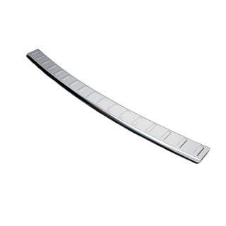 Rear bumper protector (SW, gloss, stainless steel) Mercedes C-class W204 2007-2015 photo 2