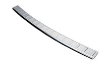 Mercedes C-class W204 2007-2015 Rear bumper protector (SW, gloss, stainless steel) photo 2