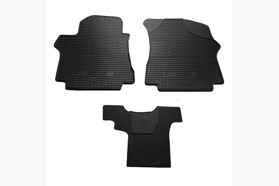 Hyundai H300, H1, Starex 2008-2020 Rubber Floor Mats 1+1 (3 pcs, Stingray Premium) Image