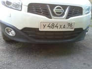 Nissan Qashqai 2007-2010 Chrome Fog Light Covers with Recess (2 pcs, plastic) photo 6
