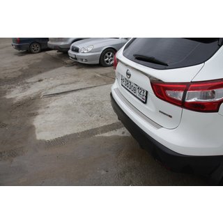 Rear Bumper Protector OmsaLine (2014-2017, Stainless Steel) Nissan Qashqai 2014-2021 photo 2