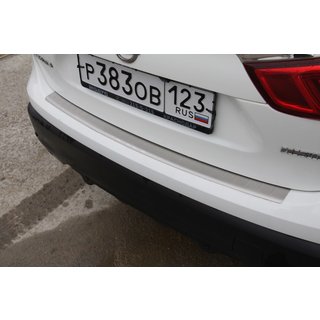 Rear Bumper Protector OmsaLine (2014-2017, Stainless Steel) Nissan Qashqai 2014-2021 photo 3