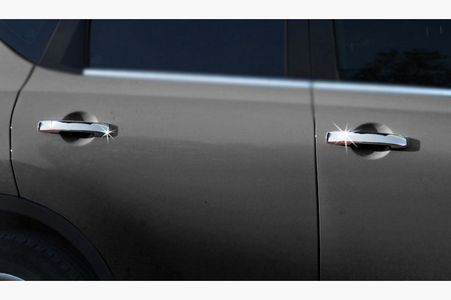 Nissan Qashqai 2007-2010 Chrome Door Handle Covers (4 pcs, Stainless Steel) Without Chip, OmsaLine - Italian Stainless Steel Photo 3