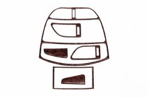 Chery Tiggo 1 2005-2016 Dashboard Trim Covers (small set) Carbon photo 1