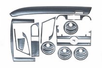 Chevrolet Aveo T250 2005-2011 Dashboard Trim Covers (Large Set) Aluminum photo 1