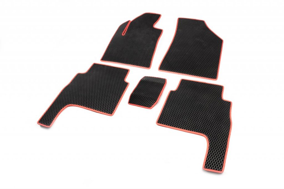 Hyundai Santa Fe 2 2006-2012 EVA Floor Mats (black) 2006-2010 Image