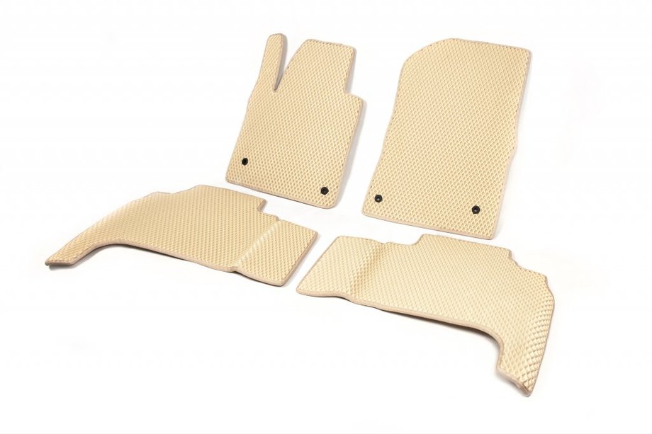 Toyota Land Cruiser 200 2007-2021 Polyurethane EVA Floor Mats (2007-2012, beige) Image